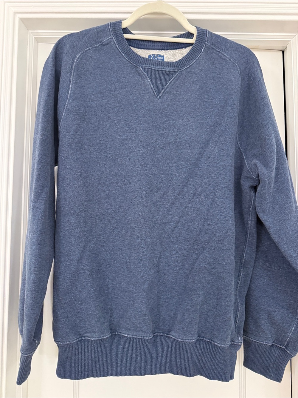 J. Crew Men’s Heathered Navy Blue Crewneck Sweatshirt